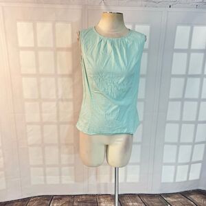 🔥5 for$25🔥 Talbots minty green sleeveless lightweight cotton summer shell top
